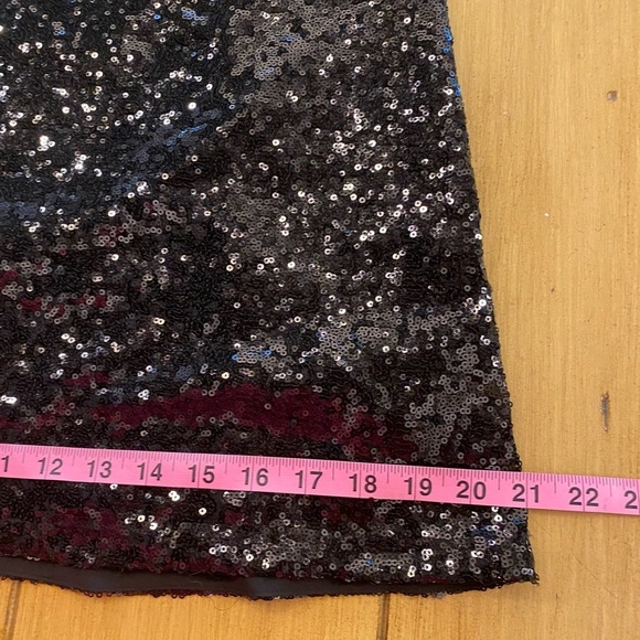 Open Edit Women’s Black Sequin Mini Dress Adjustable  Straps New Small - Picture 12 of 16